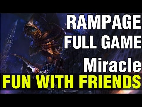 FUN WITH FRIENDS !! - RAMPAGE MIRACLE- PHANTOM ASSASSIN FULL GAME - Dota 2