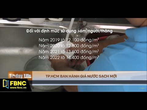 TPHCM ban hành giá nước sạch mới | FBNC TV Today Life 28/10/19