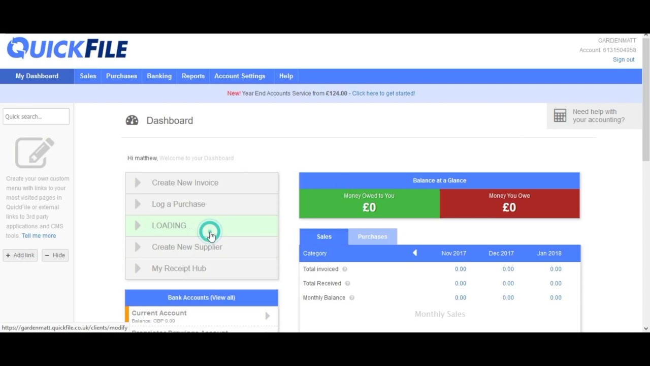 Quickfile Cloud Based Accounting Software WalkThrough