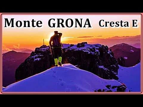 Monte GRONA 1736m Cresta E Tramonto Invernale ( S.Siro-Menaggio CO)