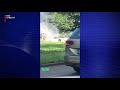 Ferrari van bruid en bruidegom vliegt in brand [RTV Utrecht]
