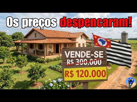 10 cidades no interior de São Paulo onde os preços das casas caíram muito.