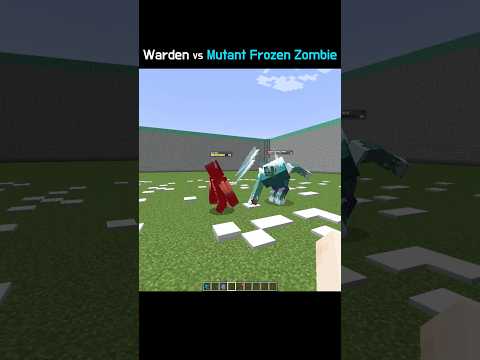 Warden vs Mutant Frozen Zombie | Minecraft Mob Battle #Shorts