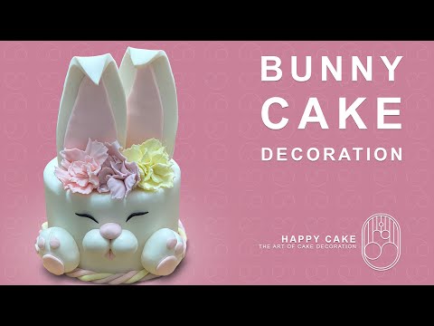 How To Make Cute Bunny Cake | Easy Fondant Decoration 😇