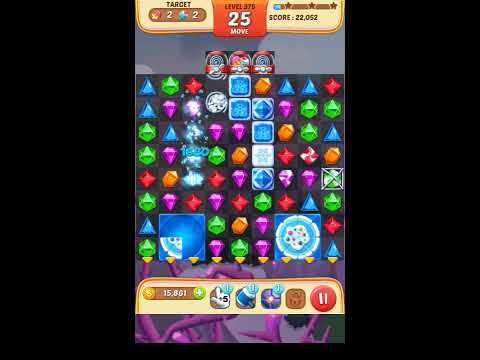 Jewel Match King Level 375 - Walkthrough ( No Booster )