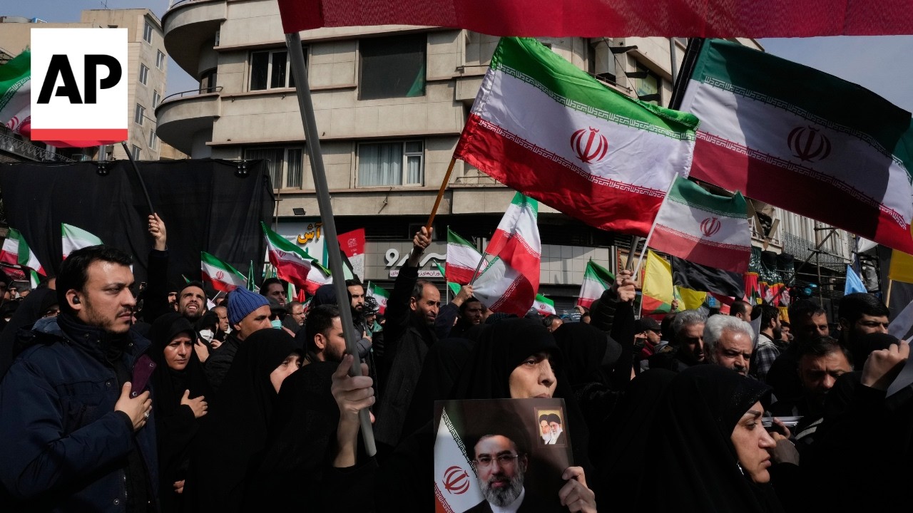 Video | Iran hosts funeral for commanders killed on first day of war