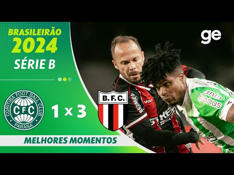 Gols e lances de Coritiba x Botafogo-SP
