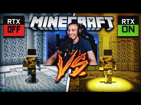 TRYING MINECRAFT WITH RTX ON * EPIC GRAPHICS *
