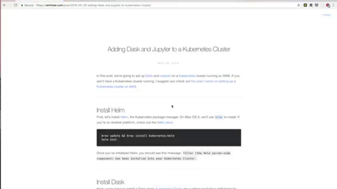 Adding Dask and Jupyter to a Kubernetes Cluster