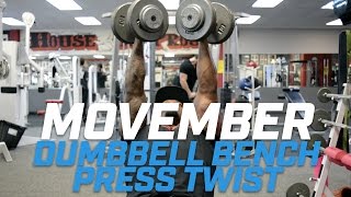 Dumbbell Bench Press Twist exercise video thumbnail