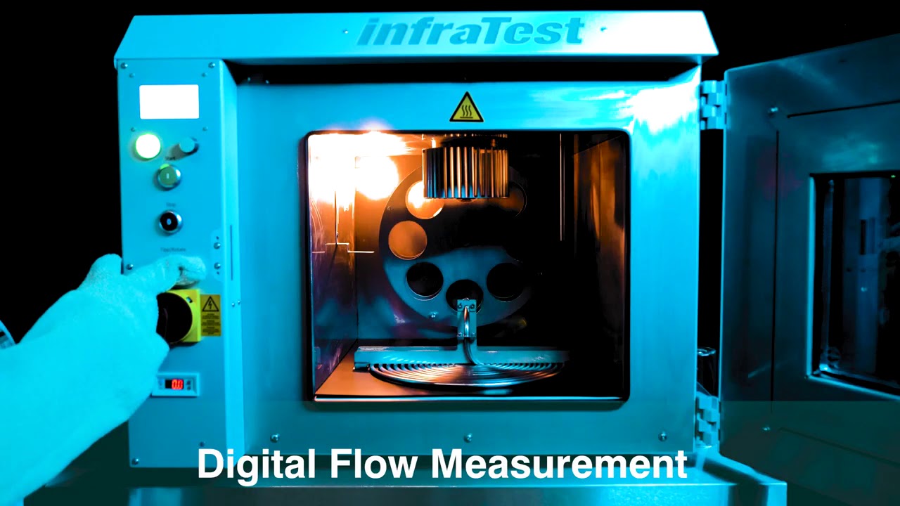 Rolling Thin Film Oven Test   RTFOT  Determination of temperature and air influence on bitumen