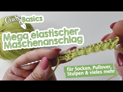 Mega elastischer Maschenanschlag für Socken, Pullis, Stulpen und mehr #Stricktipp #Strickenlernen
