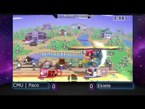 CMU Smash 4 Weekly #3 - CMU | Paco (Yoshi) vs. Ekiele (Bowser) - Winner's Semi's