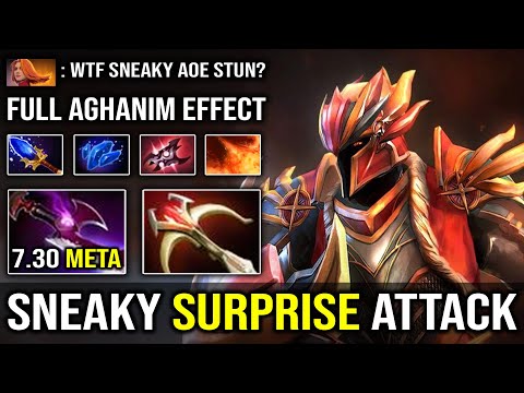 WTF Sneaky Surprise Attack 7.30 Silver Edge Black Dragon AoE Stun with Full Aghanim Effect Dota 2