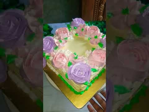 Rose cake decoration #cake #cakedecorating #cakedesign #cakes #cakeideas #shorts #short #shortvideo