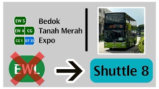 Bus Shuttle 8 (S8) Route Visual Timelapse (Bedok to Expo)
