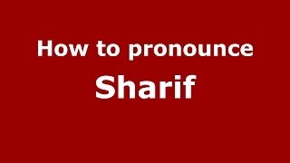 How to pronounce Sharif