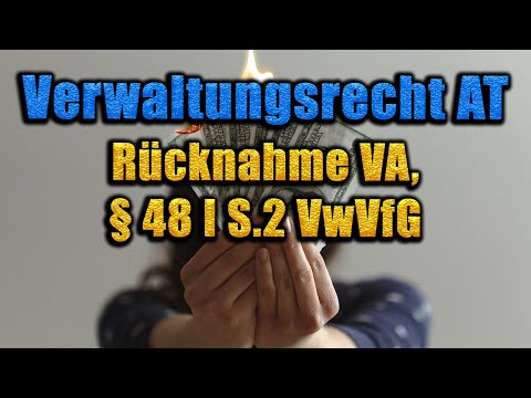 Revocation of a favourable administrative act, § 48 I S.2 VwVfG - Administrative Law AT 20