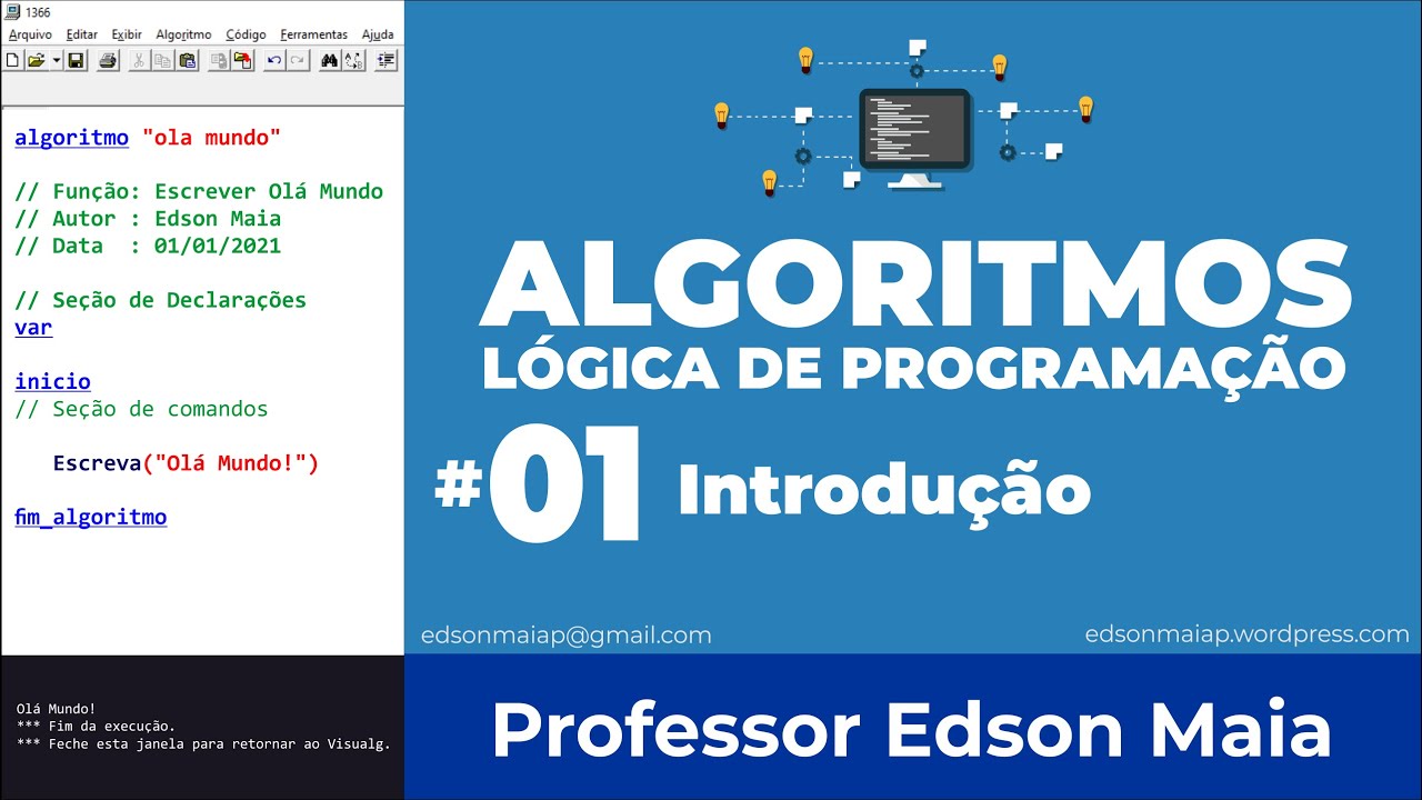 Curso de Algoritmo Aula 01 Introdução