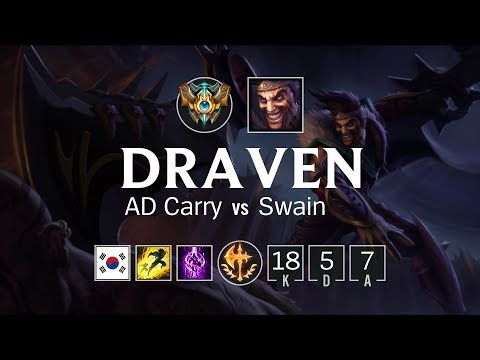 Draven ADC vs Swain - KR Challenger Patch 8.12