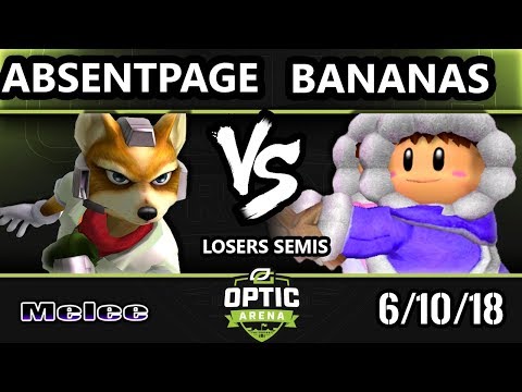 OpTic Arena 2018 SSBM - CLN | AbsentPage (Fox) Vs. MB | Bananas (Ice Climbers) Smash Melee LS