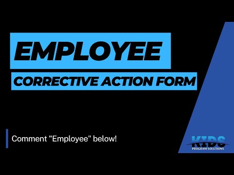 Employee Corrective Action Form