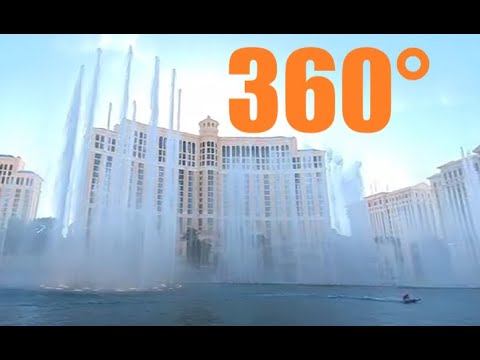 360° Video:  For the Imagine Dragons Sharks Video. Surfer in Bellagio Fountain in Las Vegas.