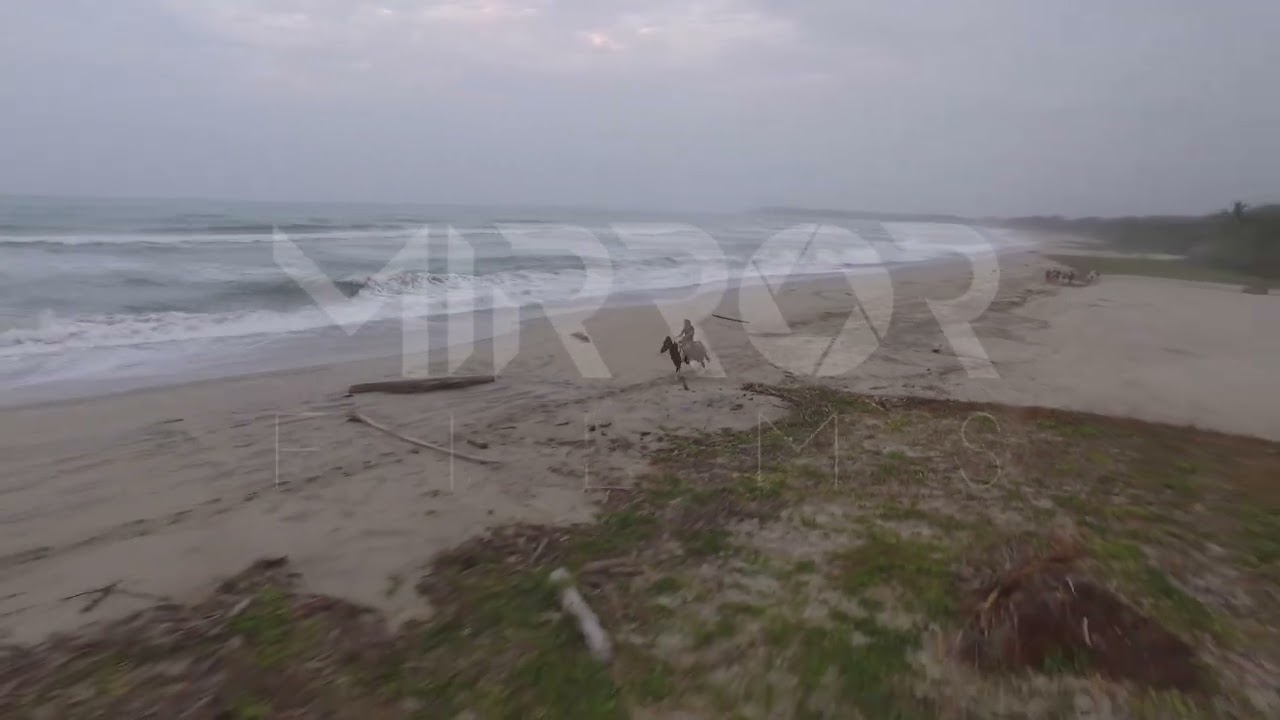 Cabalgando en la playa