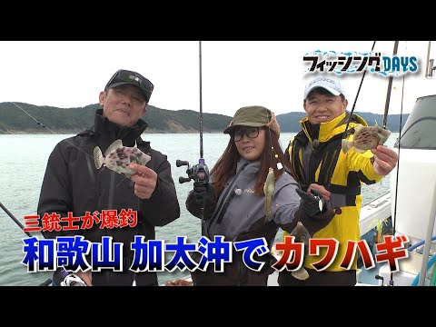 【フィッシングDAYS】#87　三銃士が爆釣　和歌山加太沖でカワハギ
