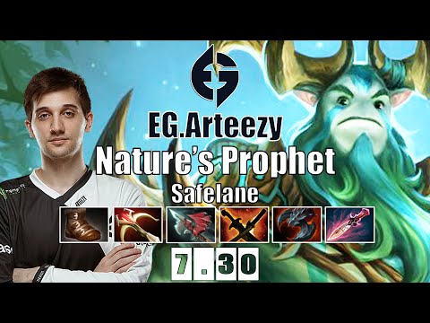 Nature's Prophet Safelane | EG.Arteezy | RTZ GOD CARRY NATURE'S PROPHET | 7.30 Gameplay Highlights