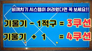 [정당법#208] 비껴치기 초간단 시스템으로 4쿠션과 허공라인까지 정확히 구사가 가능합니다!!!!  #3쿠션 #billiards #lpba #pba #당구 #당구레슨 #당구시스템