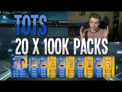 FIFA 14 - TOTS 20 x 100k Packs | HUGE Pack Opening!