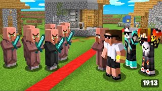 Villagers SPLIT The Village in Half Against YouTubers !!