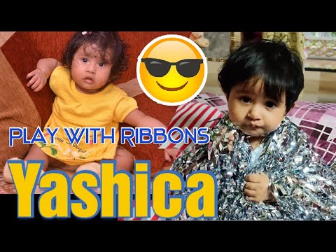 Yashica Play With Ribbon | Funny Kids | Baby Girl | Baby Play Videos | Baby Funny Dance | Yashica