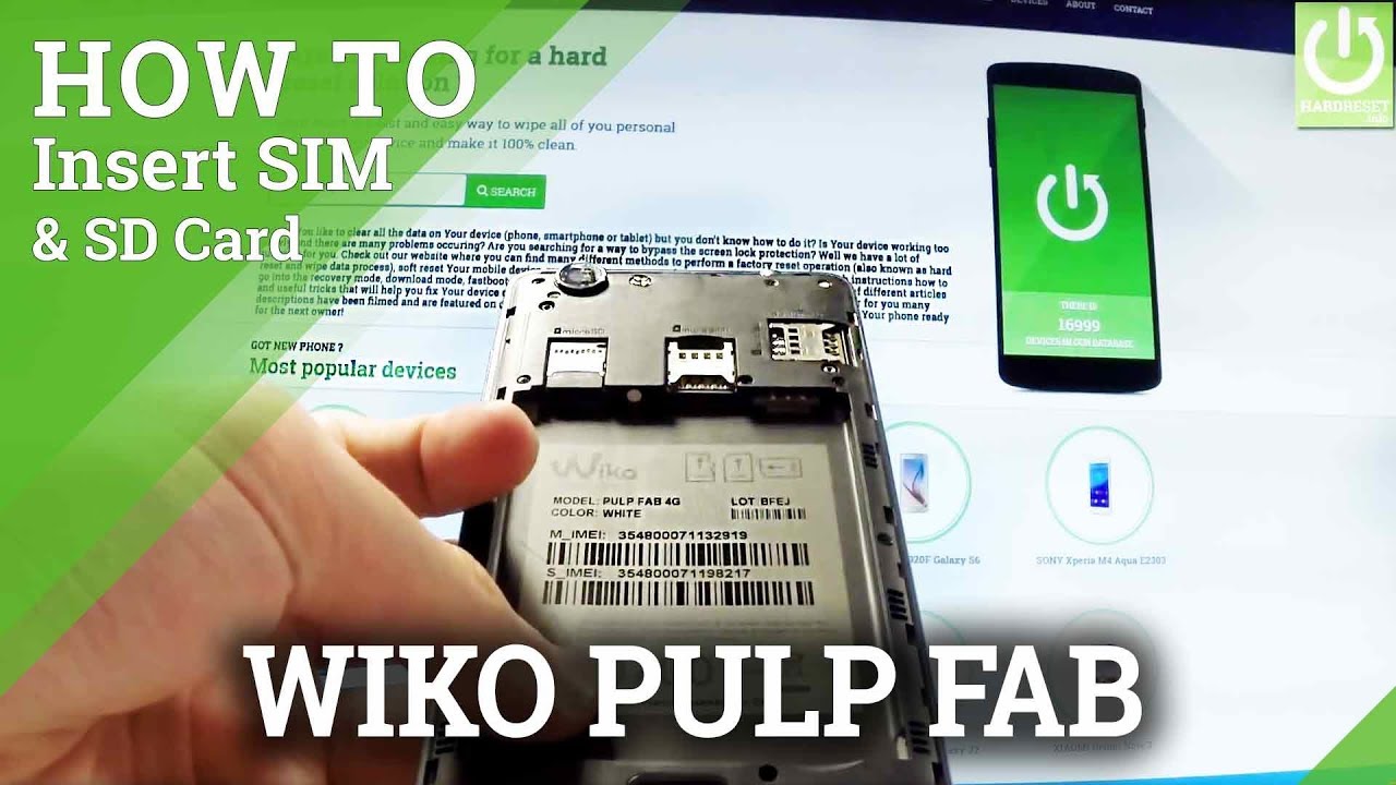 Inserting SIM and MicroSD Card in WIKO Pulp FAB