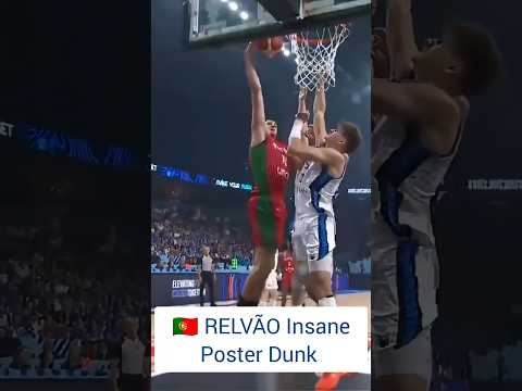 🇵🇹 RELVÃO Insane 😱 Poster Dunk #basketball #fiba #portugal