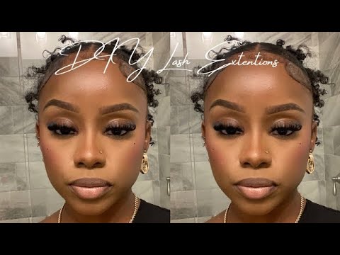 DIY lash extensions using strip lashes ! | last 1-2 weeks | DIY all 2024