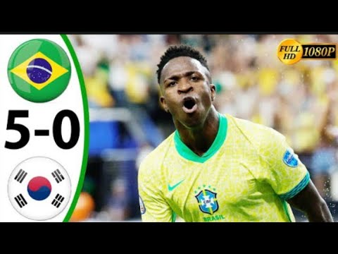 Brazil vs South Korea 5-0 Highlights & All Goals 💥 Friendly 2025 | Goal Vinicius Junior 