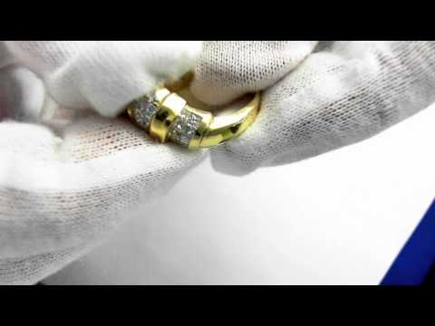 18K Diamond Ring - Princess and Rounds