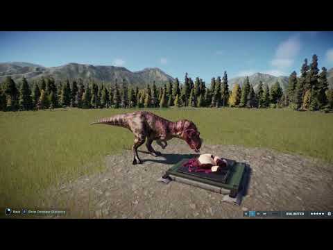Ceratosaurus eating up close Jurassic World Evolution 2
