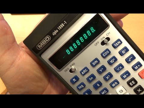 MBO 1000-1 Taschenrechner grüne LED (VFD) von 1975 - ancient vintage calculator