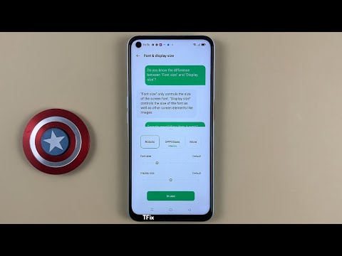 How to change font size, screen interface size on OPPO A52 Android 11