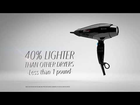 Profesionalus plaukų džiovintuvas BaByliss Pro Ultra Light Dryer BAB7000IE, 22 500 aps./min. video