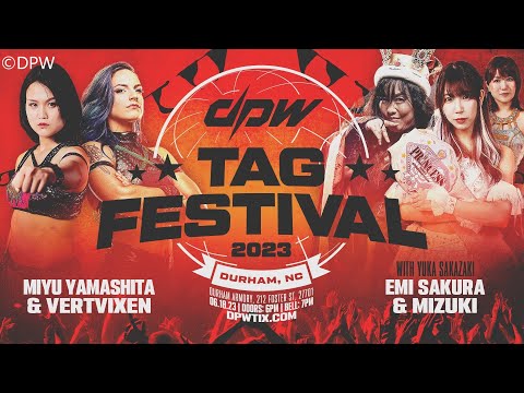 Miyu Yamashita & Vertvixen v Emi Sakura & Mizuki / Tag Team Match / DPW Tag Festival 2023 / WWE 2K23