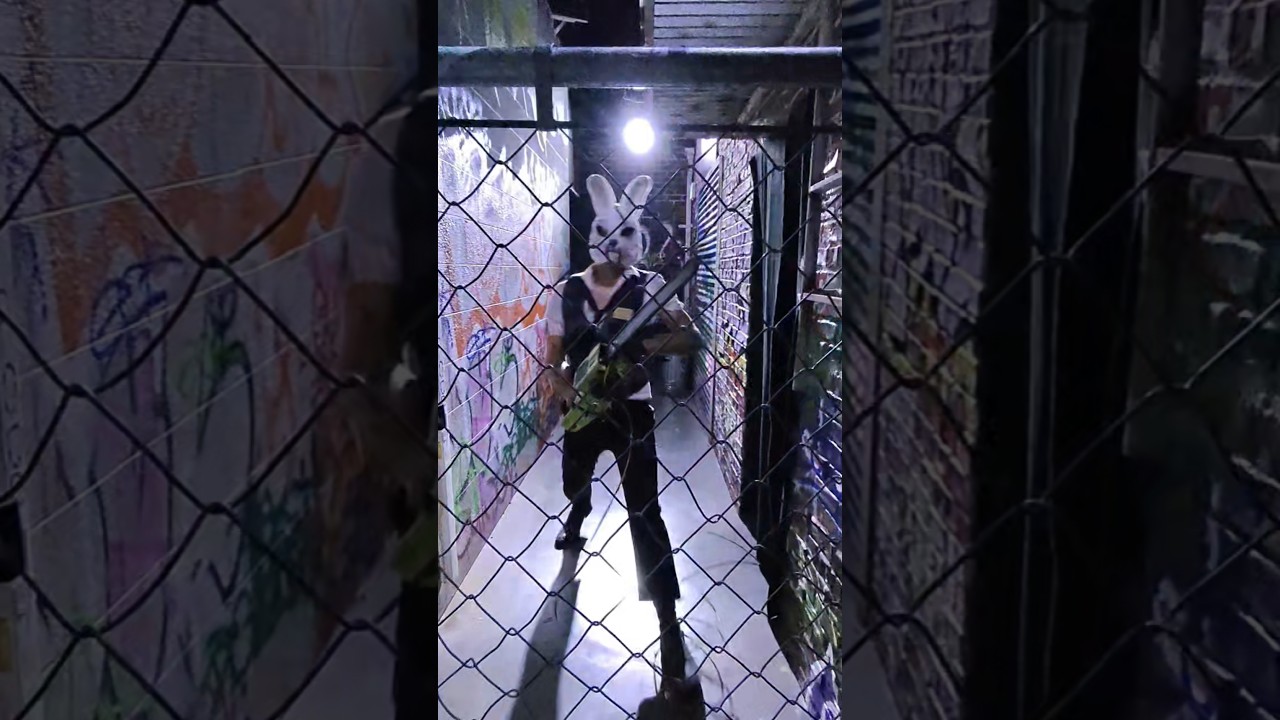 Evil Easter Bunny #eulogycollective #halloween #maze #horror #costume #bunny #easter #makeup