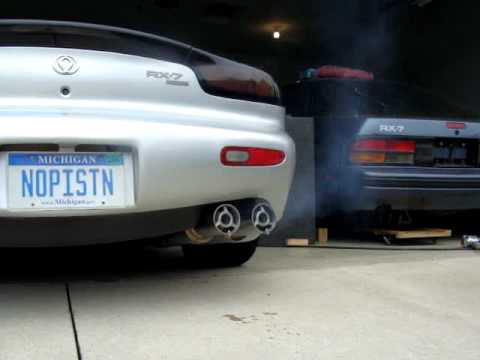 FD RX-7 Apexi Dual N1 exhaust with active silencers