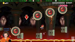 Super Mario Maker - 39/191825 0.02% Aya's Castle of Spike Speedrun Ｒby Aya☆・`ω´・