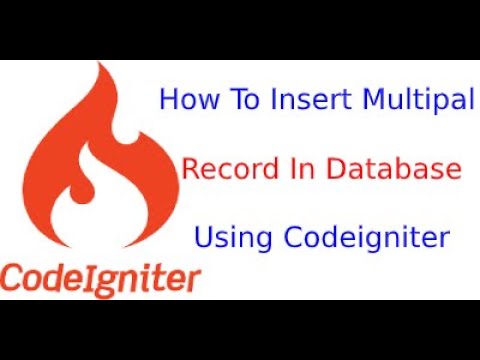 Codeigniter tutorial for beginners | how to insert multiple rows in database using codeigniter