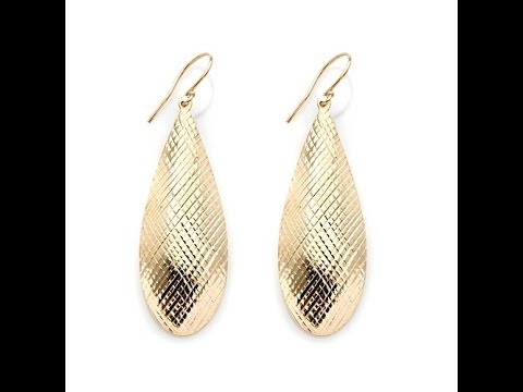 Bellezza Bronze DiamondCut Bold Teardrop Earrings