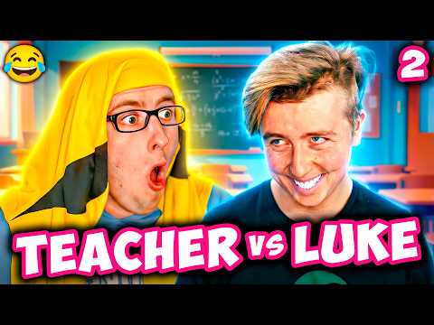 Try Not to Laugh! LUKE DAVIDSON Teacher vs Luke Shorts! P2